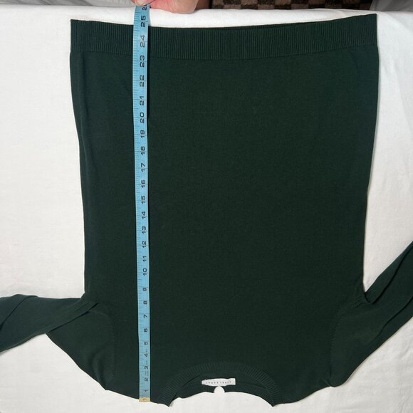 Sibel Saral Egyptian Cotton Knit Sweater Pullover Crew Neck Deep Green XS - Picture 4 of 9